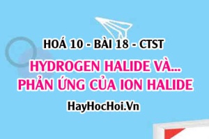 Tính chất vật lí của Hydrogen Halide, tính axit của Hydrohalic, tính khử của các ion Halide - Hoá 10 bài 18 CTST